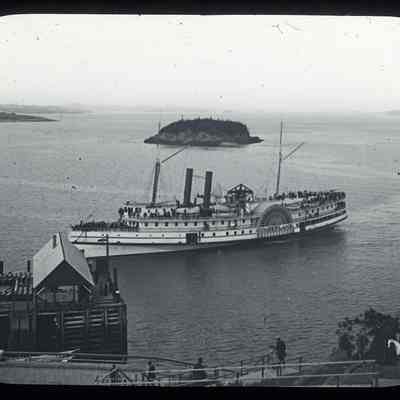 Steamer Cumberland | Lubec, Maine | Glass Magic Lantern Slide | R. Clinton Fuller |