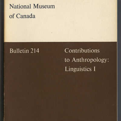 Preliminary Report on Malecite-Passamaquoddy | Karl V. Teeter | National Museum of Canada, Bulletin 214, Contributions to Anthropology: Linguistics I, pp. 157 - 162