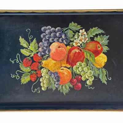 Tole Painted Tray | Dorothy Waide | Eastport, Maine | c.1940