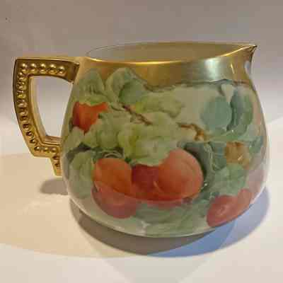 Pitcher. Hand Painted China | Martha "Mattie" Waide | Eastport, Maine