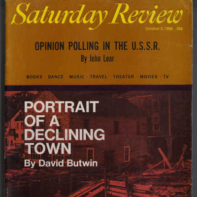 Portrait of a Declining Town | David Butwin | Saturday Review, October 5, 1968