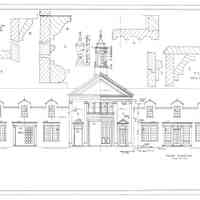 Passamaquoddy Bay Tidal Power Development | Temporary Buildings | Utilities Building | Front Elevation | Q-E 21/3