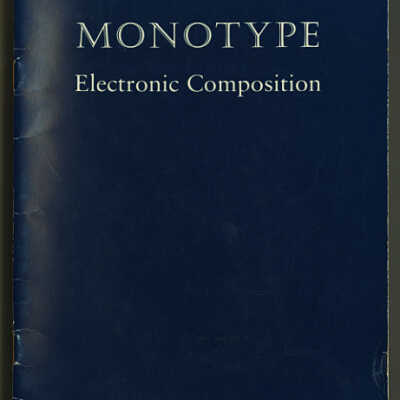 Monotype Electronic Composition | The Anthoensen Press, Portland, Maine