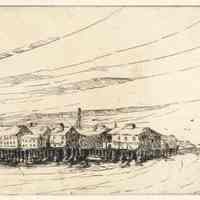 Frank Waugh | Sardine Factories, Eastport, Maine | Etching | 1934