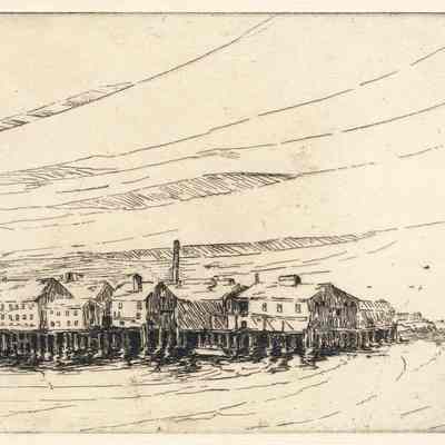 Sardine Factories, Eastport, Maine | Frank Waugh | 1934 | Etching