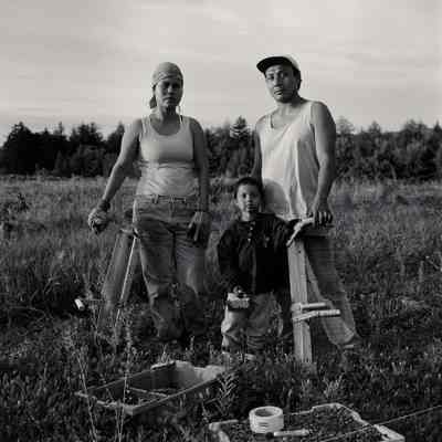 Javier and His Family | Dicken's Farm, Eastbrook, Maine | David Brooks Stess | 2001