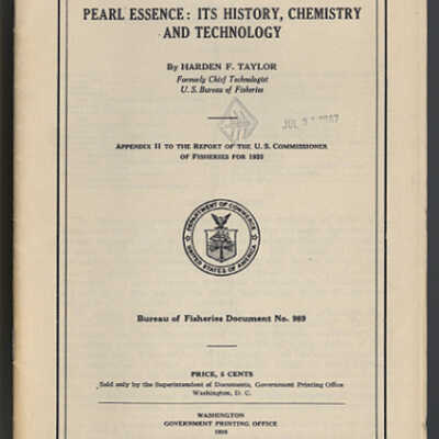 Pearl Essence: Its History, Chemistry and Technology | Harden F. Taylor | 1925