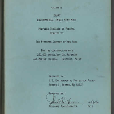 Volume II | Draft Environmental Impact Statement: Proposed Issuance of Federal Permits to the Pittston Company of New York