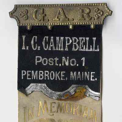 I.C. Campbell Post, No. 1, Pembroke, Maine Grand Army of the Republic Ribbon