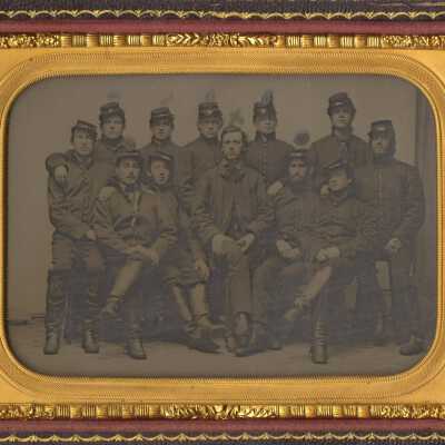 Ambrotype Photograph of First Maine Cavalry Civil War Veterans, c. 1860 | [Artist Unknown]