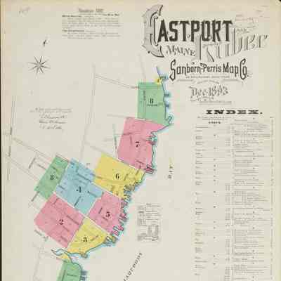 Eastport and Lubec, Maine Sanborn Perris Map Co., Dec. 1893 Sheet 1