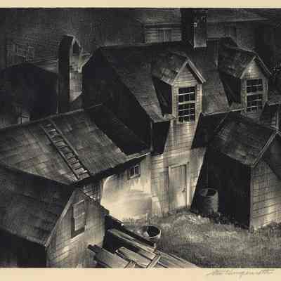 Fisherman's House | Stow Wengenroth | Lithograph | 1932 | Edition of 50.