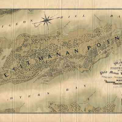 Map of Properties of the Petit Manan Land Company | Steuben, Washington County, Maine | 1889