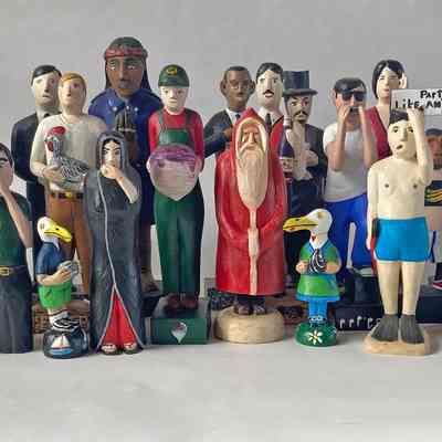 Collection of Carved Wooden Figures | Roland Lavallee