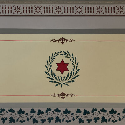 Eighth Army Corps, South Wall | Civil War Mural Panel, Meade Post No. 40, GAR Hall, Eastport, Maine