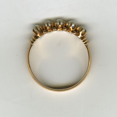 Gold Ring with Five Pearls | Rebecca "Bertie" Loring | Eastport, Maine