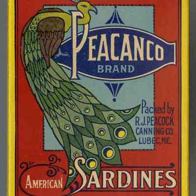 Peacanco Brand | American Sardines in Mustard Sauce | Packed by R.J. Peacock Canning Company, Lubec, Maine