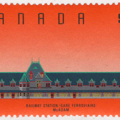 Canada Postage Stamp | $2 | 1989 | Railway Station, McAdam, New Brunswick