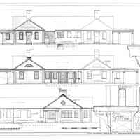 Passamaquoddy Bay Tidal Power Development | Temporary Buildings | Hospital | Rear, Front & Left Side Elevations | Q-E 24/2
