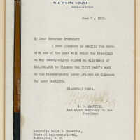 Passamaquoddy Tidal Power Project | Pen Used to Sign Initial Allotment of Funds | 1935