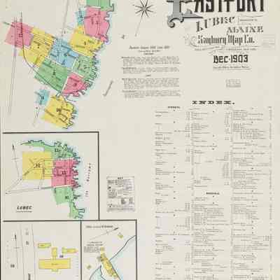 Eastport and Lubec, Maine Sanborn Map Co., Dec, 1903, Sheet 1