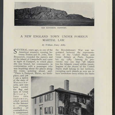 "A New England Town Under Foreign Martial Law" | William Henry Kilby | The New England Magazine, New Series, Vol. XIV, No. 6, August, 1896, pp. 685 - 698.