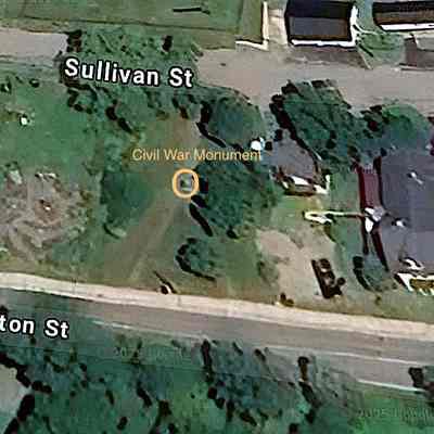 Map showing location of Eastport Civil War Monument.