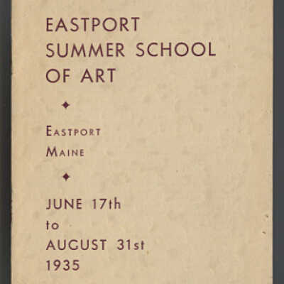 Eastport Summer School of Art | Program Booklet | 1935 | Eastport, Maine
