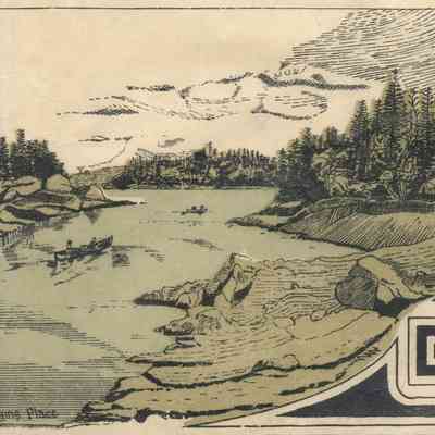 The Carrying Place | Detail from Map of Properties of Petit Manan Land Company, Steuben, Washington County, Maine