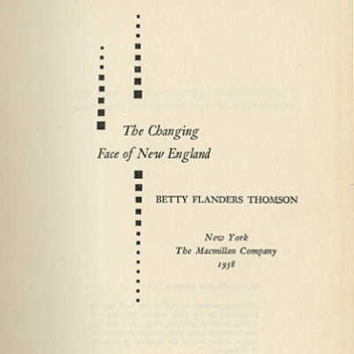 The Changing Face of New England | Betty Flanders Thomson