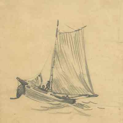 Drawing of Sail Boat | George Pearse Ennis