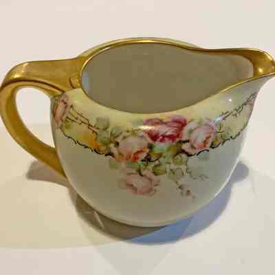 Creamer. Hand Painted China | Martha "Mattie" Waide | Eastport, Maine
