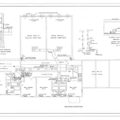 Passamaquoddy Bay Tidal Power Development | Temporary Buildings | Guest House | Second Floor Plan | Q-E 20/15