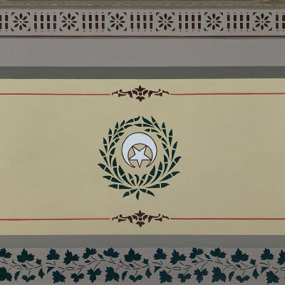 Seventh Army Corps, South Wall | Civil War Mural Panel, Meade Post No. 40, GAR Hall, Eastport, Maine