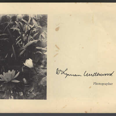 Wm. Lyman Underwood Photographer | Exhibition Catalogue, 1977 | Wm. Underwood Company, Boston, Massachusetts