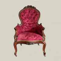 Victorian Upholstered Chair | c.1880 | Whalen House, 7 Key Street, Eastport, Maine.