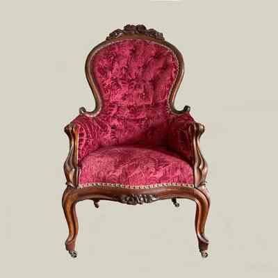 Victorian Upholstered Chair | c.1880 | Whalen House, 7 Key Street, Eastport, Maine.