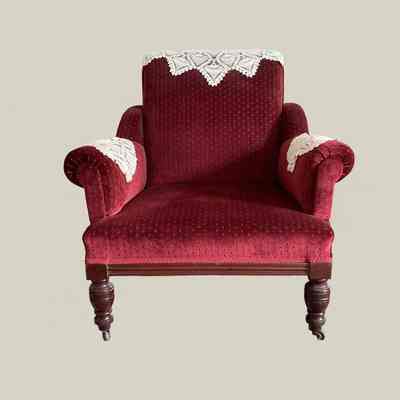 Victorian Upholstered Chair | c.1880 | Whalen House, 7 Key Street, Eastport, Maine.