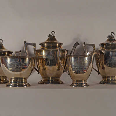 Sterling Silver Presentation Coffee Pot & Service Set | Shreve, Stanwood & Company | 1867 | Boston
