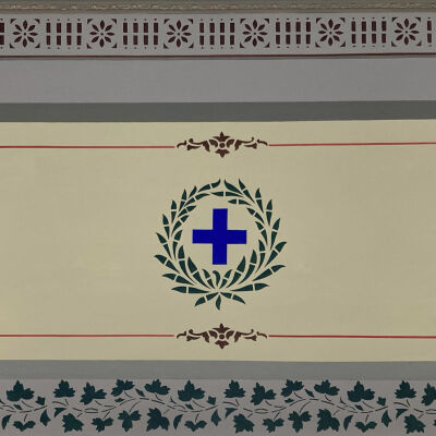 Sixth Army Corps, South Wall | Civil War Mural Panel, Meade Post No. 40, GAR Hall, Eastport, Maine