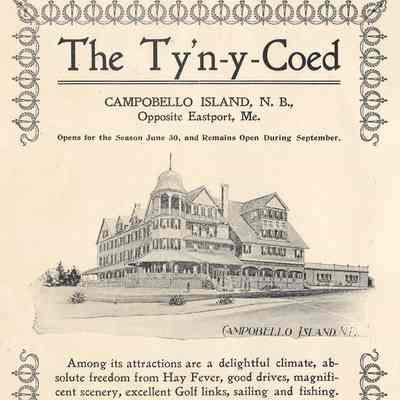 Tyn-y-Coed Hotel, Campobello Island, New Brunswick | Advertisement, c. 1900