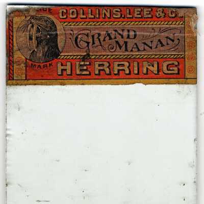 Collins, Lee & Company | Grand Manan Herring Label | Grand Manan, New Brunswick | c.1890