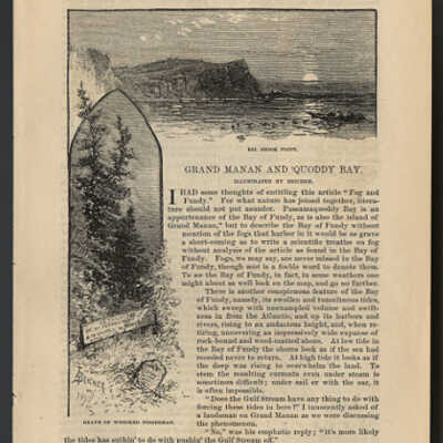 Grand Manan and 'Quoddy Bay | Illustrated by Bricher | Harper's New Monthly Magazine, No. 334. Pp. 541-556. 1878.