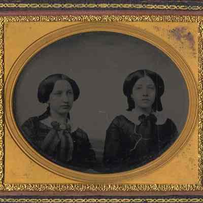 Phoebe and Lizzie Lee | Calais, Maine | Ambrotype Photograph, c. 1850s