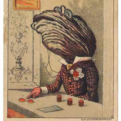 M.F. Jackson's Oyster Rooms | Eastport, Maine | Trade Card | Clay & Richmond, Buffalo, New York