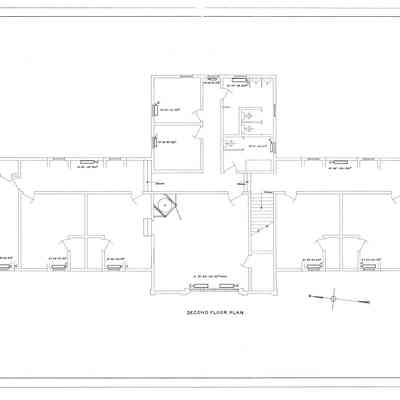 Passamaquoddy Bay Tidal Power Development | Temporary Buildings | Utilities Building | Heating: Second Floor Plan | Q-E 21/12