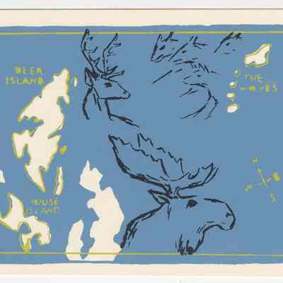 Legend of the Islands | Screen Printed Card | Micmac Indian Craftsmen, , Big Cove Reserve, New Brunswick