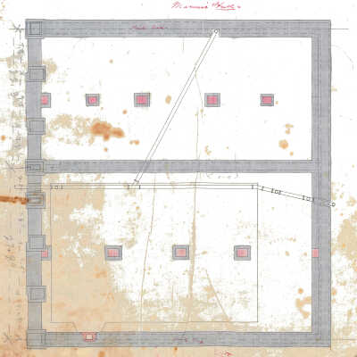 Beckett Block, Water Street, Eastport, Maine, 1887 | Basement Plan | Henry N. Black, Architect