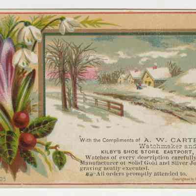 A. W. Carten Watchmaker and Jeweler | Eastport, Maine | Trade Card
