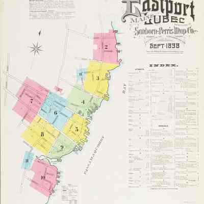 Eastport and Lubec, Maine Sanborn-Perris Map Co., Sept. 1898, Sheet 1